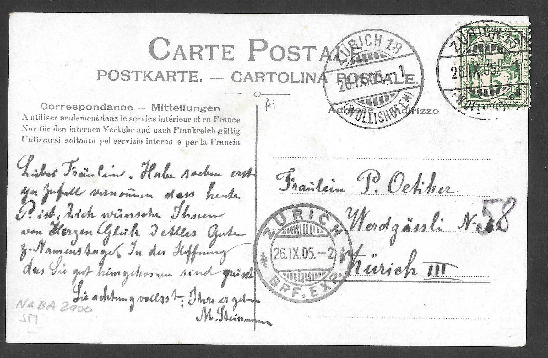 Cartoline postali: Zürich - Wollishofen Teilansicht – Usato da Olten venduto da clotaldi 1