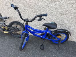 Kinderfahrrad 14 Zoll blau – fahrbar / zum Aufbereiten