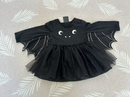 Baby Kostüm Fledermaus schwarz 74/80 Halloween