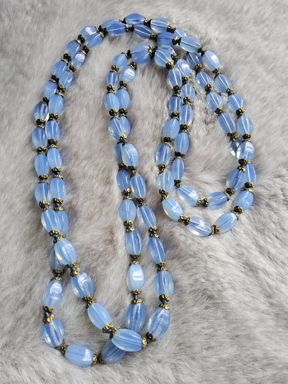 Gablonzer Colliers: Wunderschöne antike Gablonzer Glas Kette Collier 125cm – D'occasion à Zürich par gutsan