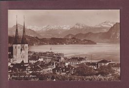 LUZERN - Hofkirche und die Alpen