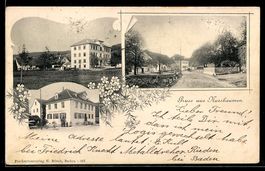 Nussbaumen /AG, Gasthof und Strassenpart