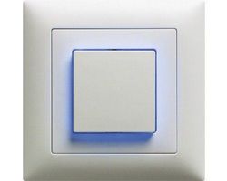 UP Leuchtdruckschalter EDIZIOdue 3/1L weiss, LS, LED blau