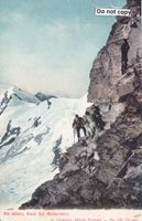 Zermatt  VS  -  Bergsteiger am unteren Rand des Matterhorn