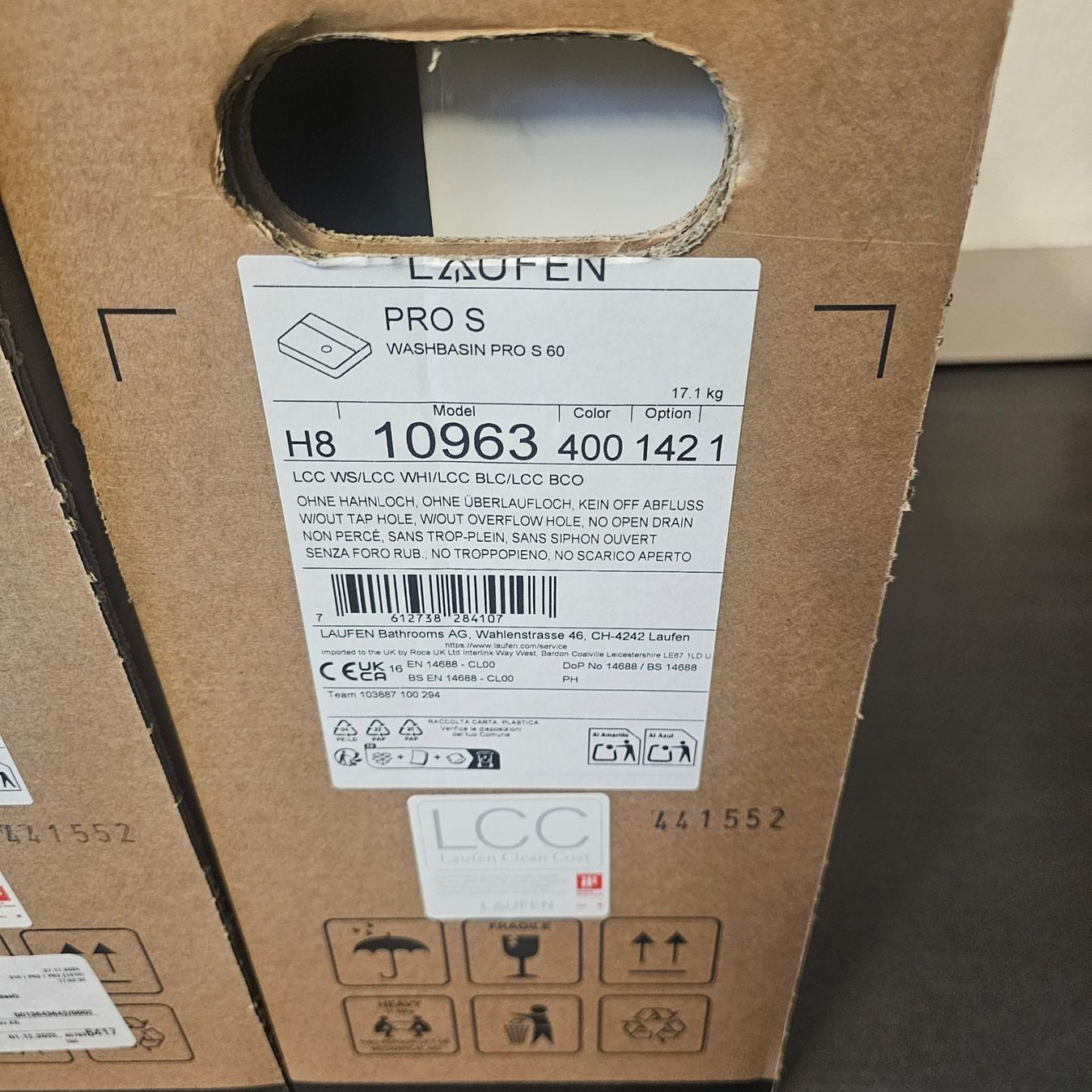 Laufen Spülbecken & Waschbecken: Waschtisch PRO S – Neu und originalverpackt aus Dietlikon von BPSHAG