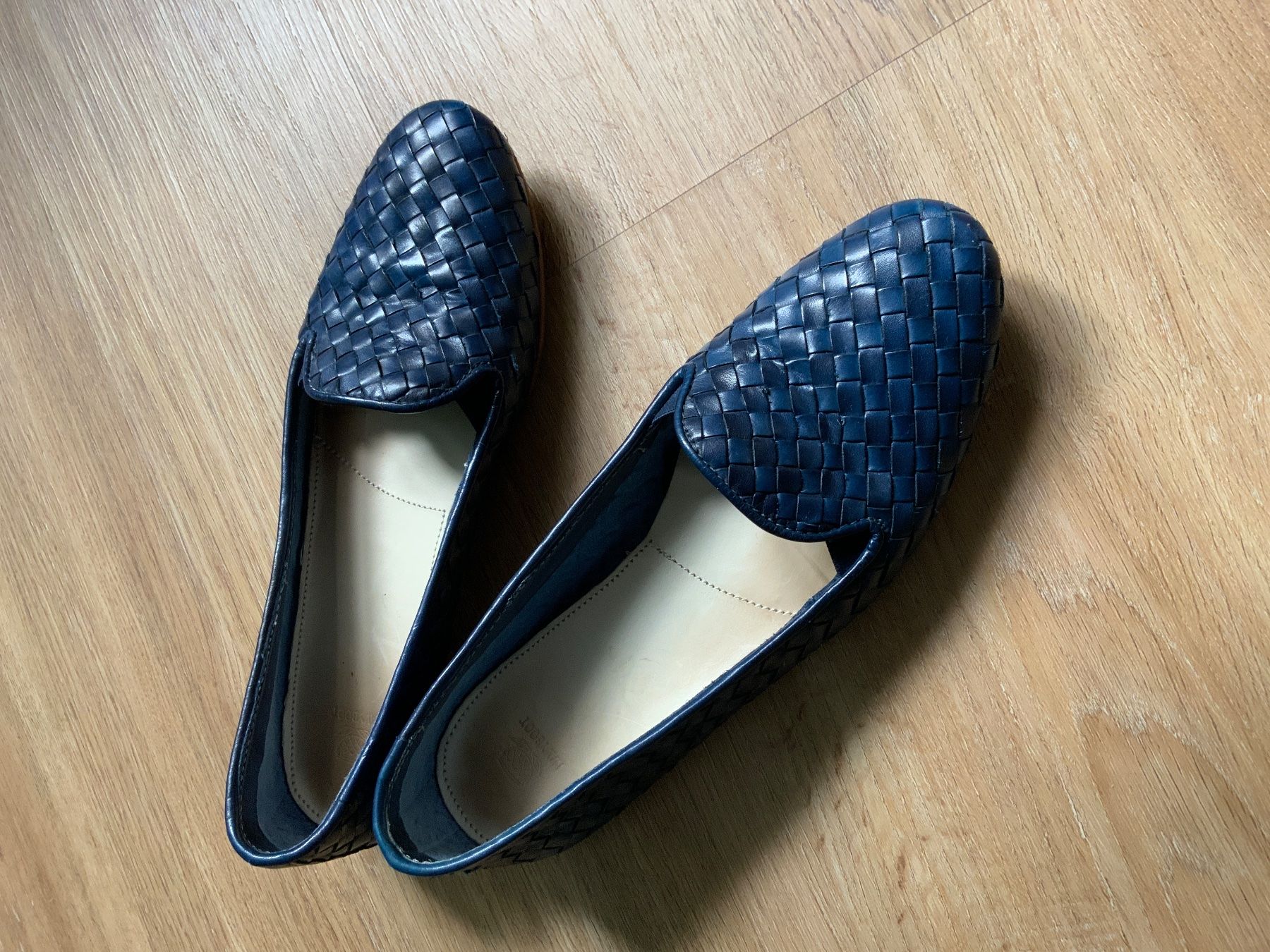 Navyboot Damenschuhe: Geflochtene Leder-Ballerinas Navyboot 37 – Gebraucht aus Schaffhausen von