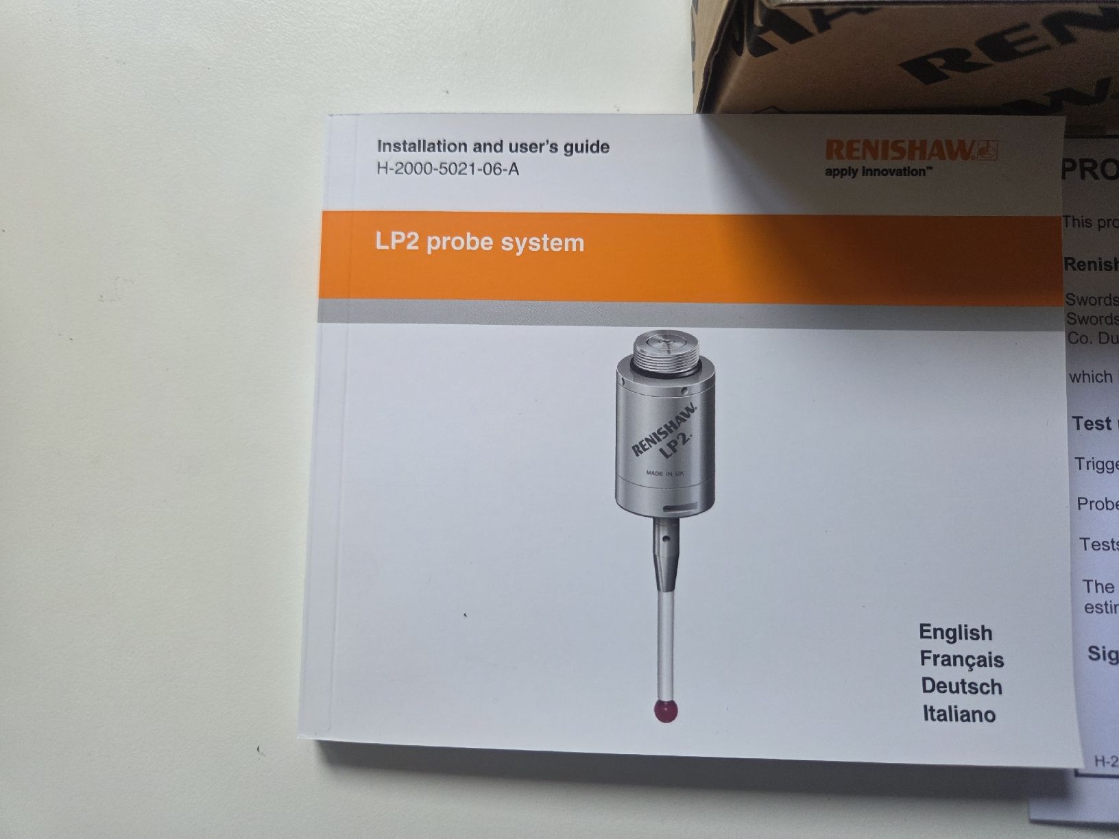 Renishaw Misurare: RENISHAW LP2 Tete 3D a mesurer – Nuovo e nell'imballaggio originale da Quartino venduto da 123HOBIT 3