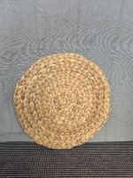 Platzsets aus Wasserhyazinthe geflochten, rund, 4 Stück