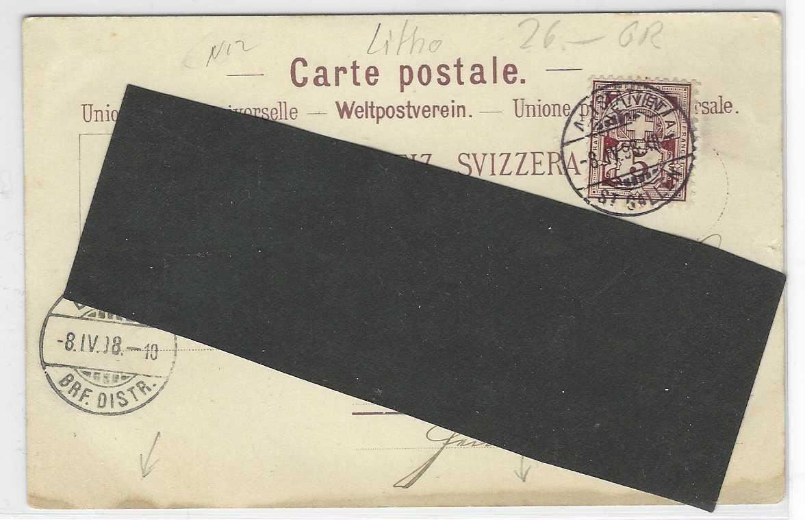 Cartoline postali: 8.4.1898 alte Litho GRUSS AUS VULPERA-TARASP GR – Usato da Zürich venduto da Hagliweg 1