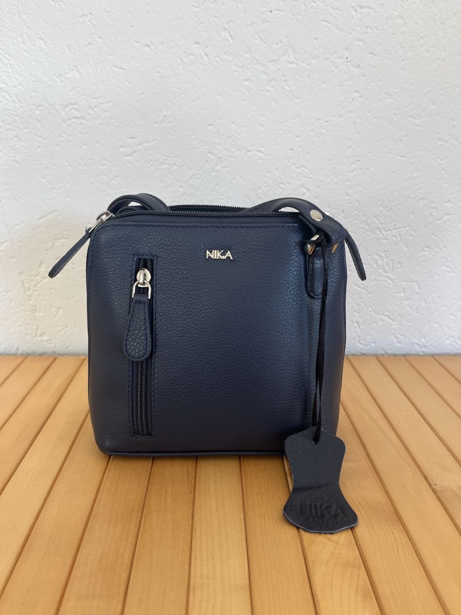 Borse da donna: NIKA Leder Umhängetasche blau – Nuovo e nell'imballaggio originale da Steffisburg venduto da reniur