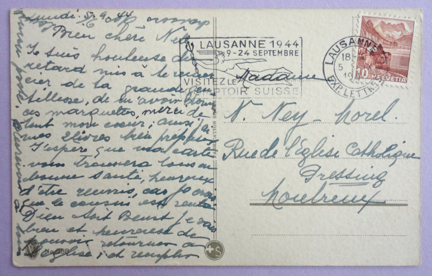 Cartes postales: Géranium – D'occasion à Fétigny par Billy2miny 1