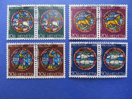 Paar-Serie Pro Patria 1968 mit off. Ersttag-Stempel BERN