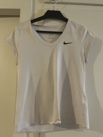 T-shirt Nike Dri-Fit blanc col en V taille S