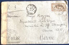 1919 / Frankreich - France Zensurbrief - Paris - Bern