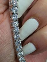 Bracelet argent diamants moissanite de 9,2 ct certifiés GRA
