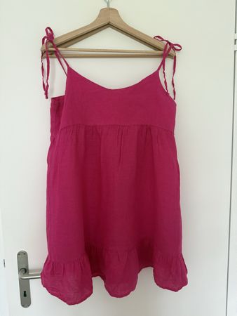 Zara Linen Summer Dress, Size M, Pink, Perfect Vacation!