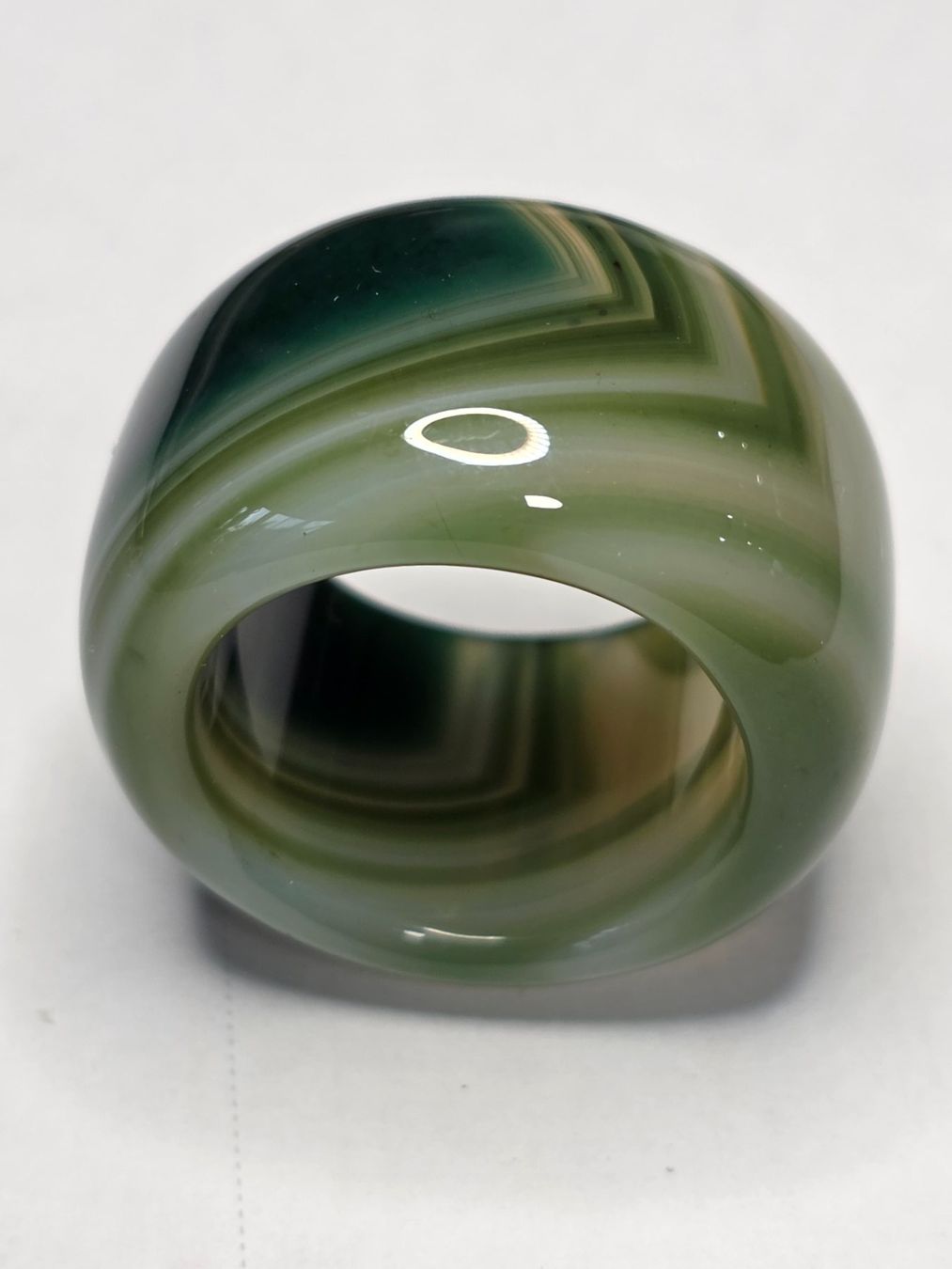 Ringe: Grüner Jadeachat Fullstone Ring – Neu (gemäss Beschreibung) aus Zürich von benedikt12 8