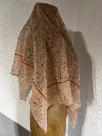 Foulard fin rose