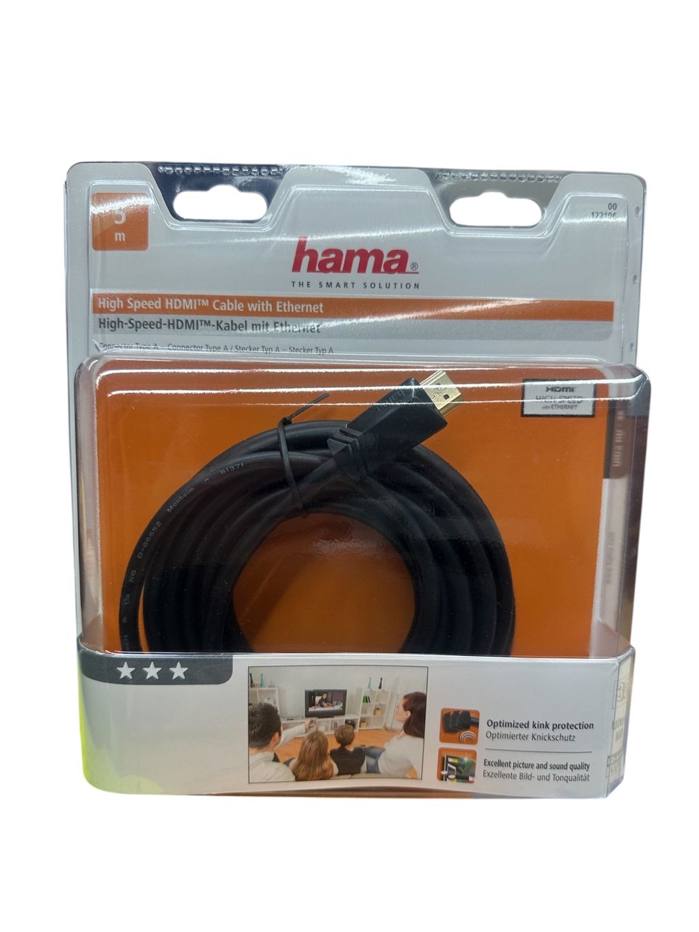 Hama Cavi: Neues Hama High Speed HDMI Kabel mit Ethernet, 5m – Nuovo e nell'imballaggio originale da Oensingen venduto da moe_ck67