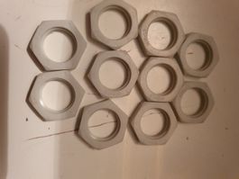 Gegenmutter PVC M16x1.5 10Stück Kunststoffmutter Mutter