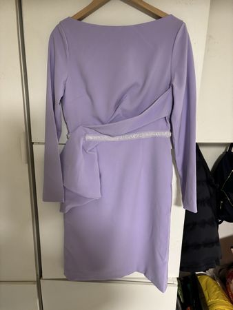 Elegantes Cocktailkleid, Flieder, Gr. 38, mit Strass