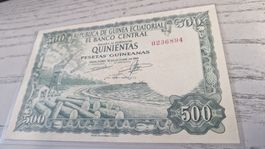 500 Pesetas Guineanas Schein 1969 