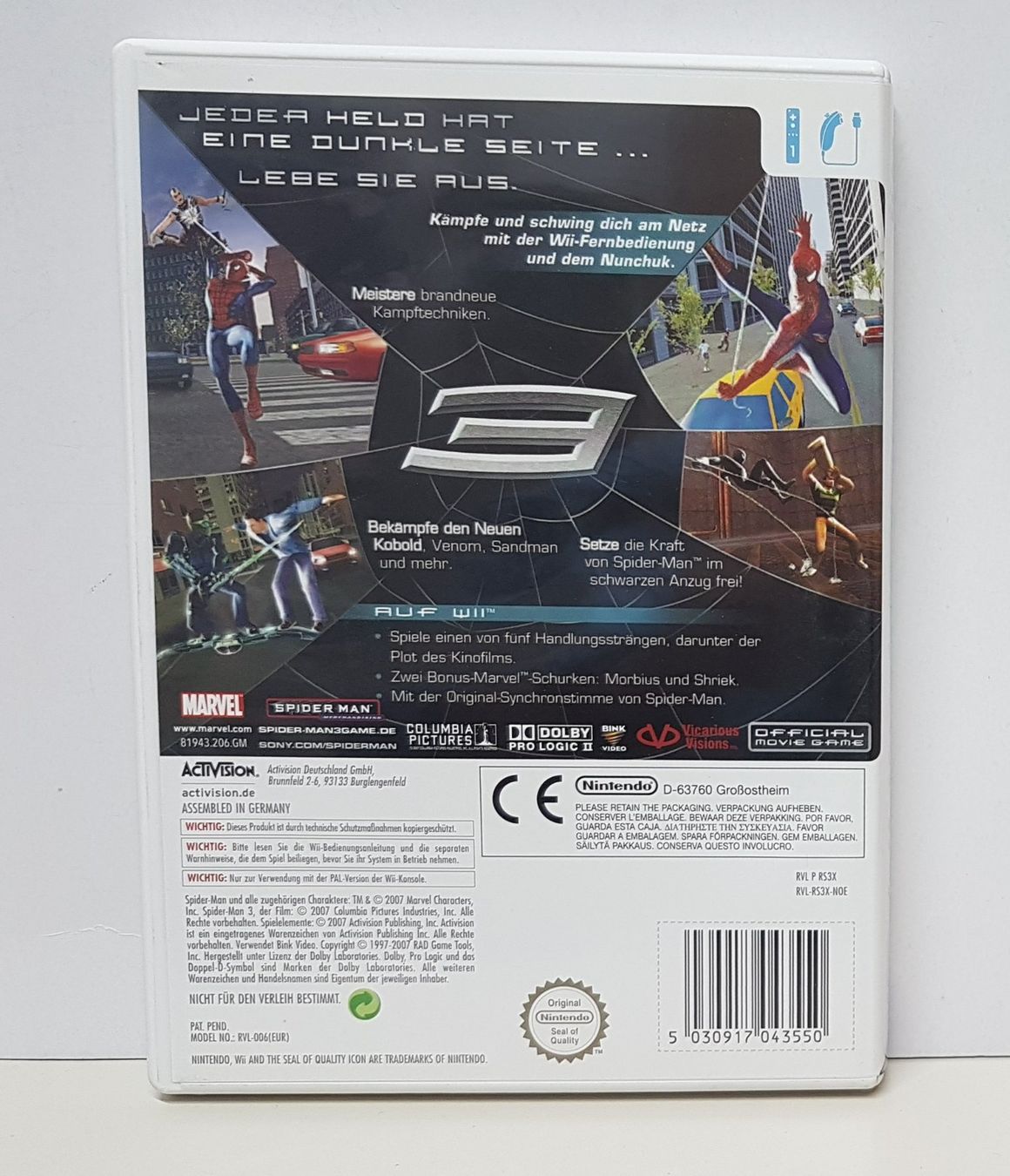 Nintendo Spiele: Spiderman 3 Bekämpfe den neuen Kobold  Wii – Gebraucht aus Schüpfheim von Games_Spielkonsolen 2