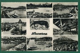 Luzern, 9 Ansichten, 1951, ungelaufen