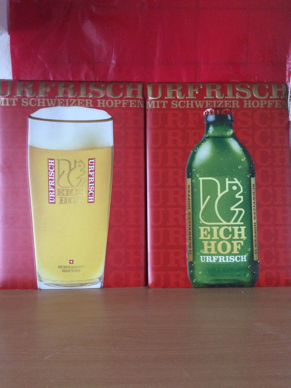 Eichhof Schilder: 2 BLECH-SCHILDER VON EICHHOF URFRISCH / LUZERNER BIER – Neu (gemäss Beschreibung) aus EMMETTEN von pfi_cbg5 7