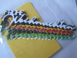 Stanz-Papier Motive 15 x Frohe Weihnacht