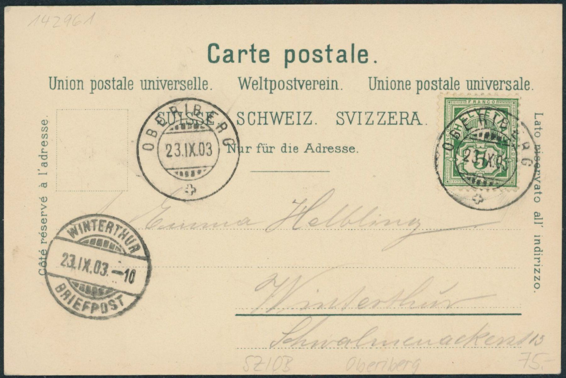 Cartes postales: SZ Oberiberg – D'occasion à Schindellegi par Jonathan77 1