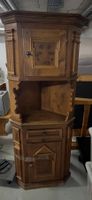 Eckschrank Arvenholz, antik, 2 Türen 1 Schublade