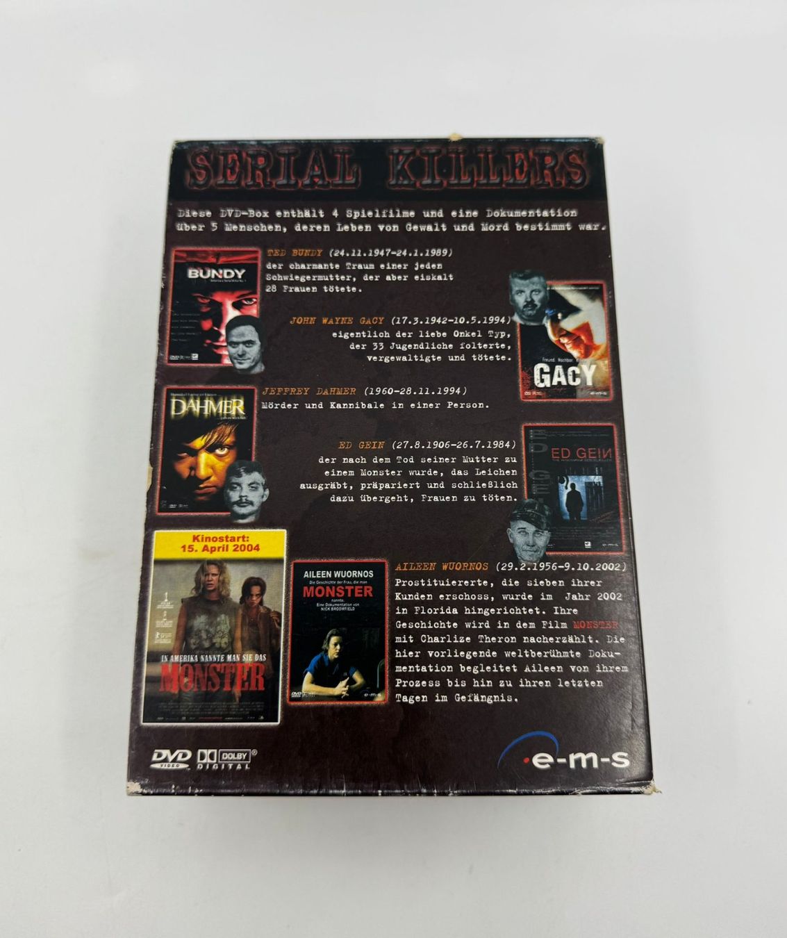 Tutti i DVDs: Serial Killers DVD-Box – Usato da Herisau venduto da Seyashop1 2