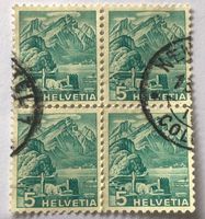 4 er Block Nr.202 mit Stempel  Landschaftsbilder Pilatus   