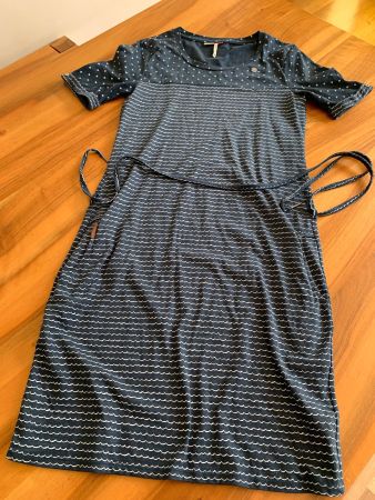 RAGWEAR tolles Jerseykleid blau/weiss Gr. S Top Zustand