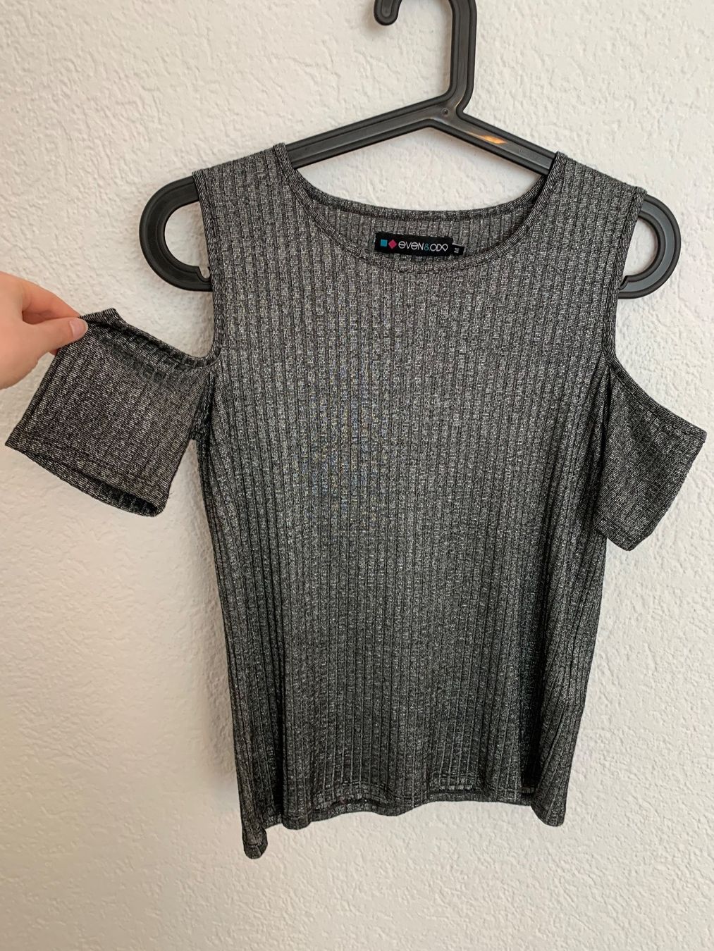 Tops: Even & Odd Glitzer Shirt Silber Gr. S – Gebraucht aus Fislisbach von KolibriSecondhand 2