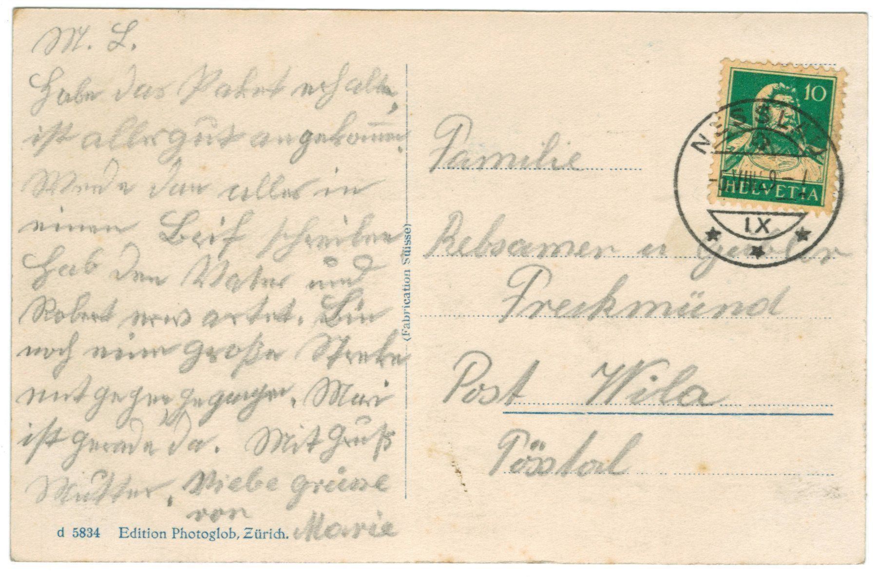 Cartoline postali: AK Nesslau SG 1929 – Usato da Zürich venduto da Tolima194 1