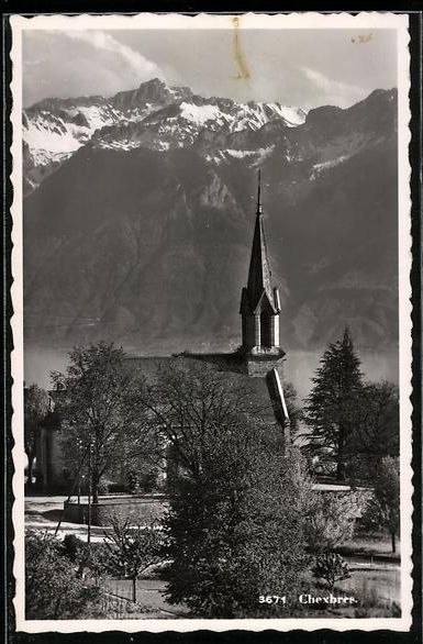 Cartes postales: AK Chexbres, Blick auf Kirche – D'occasion à Berlin par bartko-reher