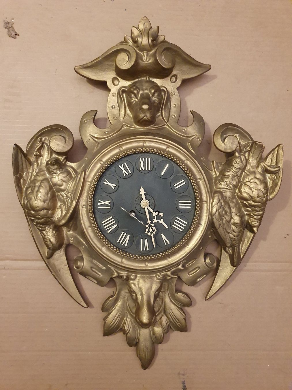 Orologi: Antike bronze Wanduhr Pendule – Usato da Bern venduto da Llu 1