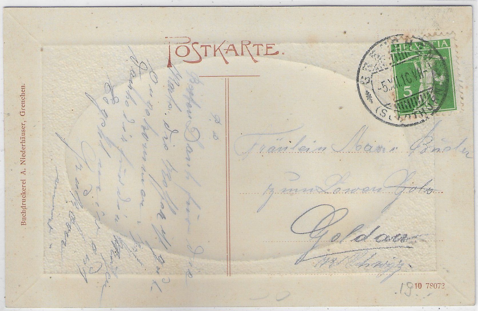 Cartoline postali: Grenchen - Generalansicht - Präge-Karte – Usato da Ettingen venduto da Kartenplanet 1