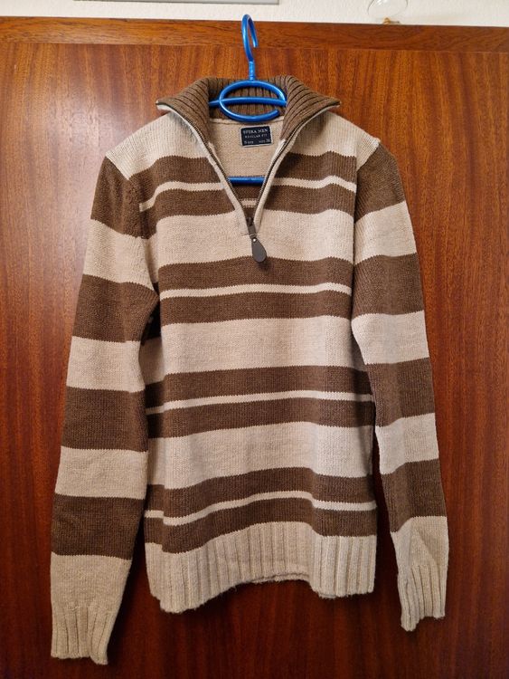 Pull Homme Stira Men Ray Brun Beige Fermeture clair S D occasion 