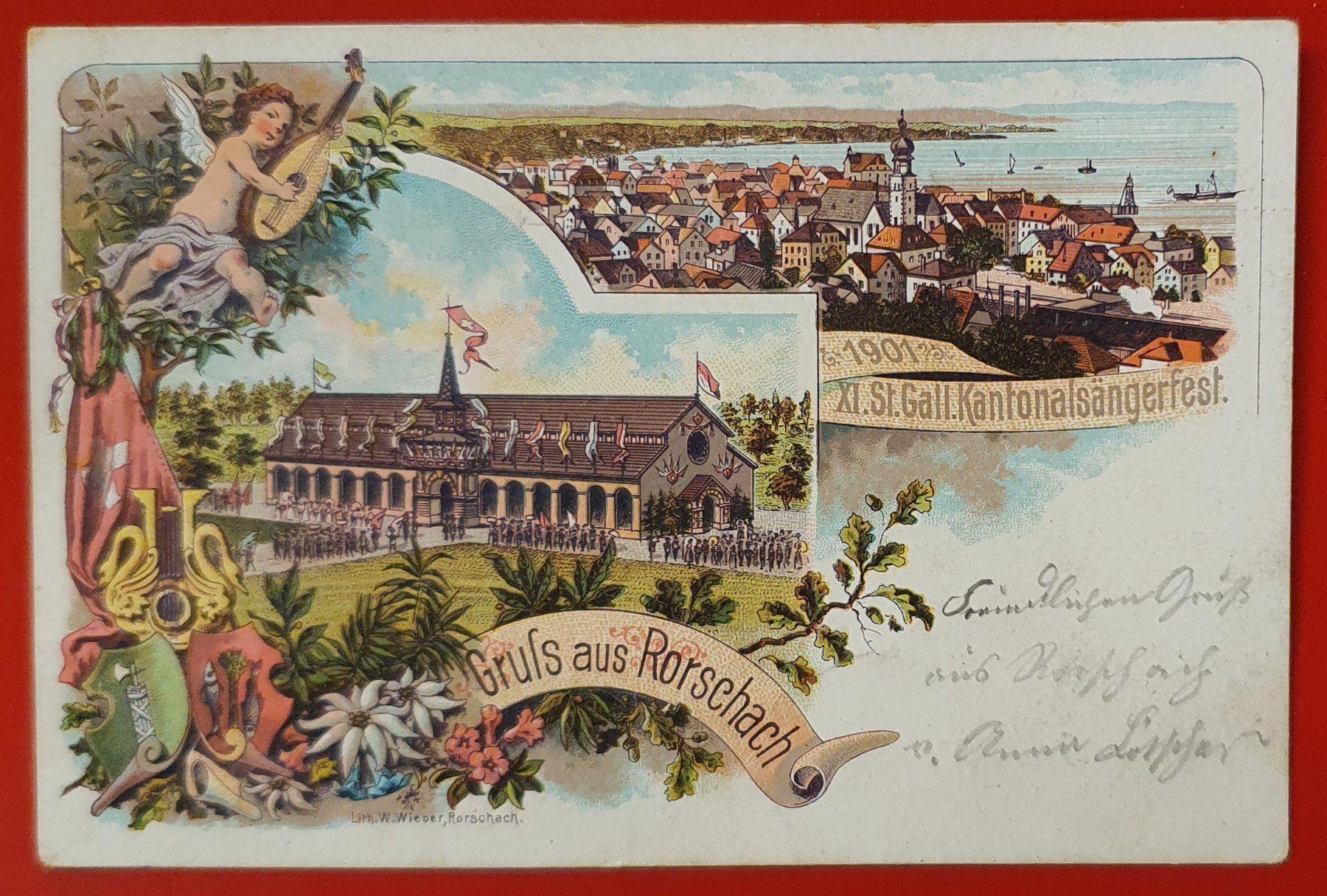 Cartoline postali: Gruss aus Rorschach 1901 – Usato da Kreuzlingen venduto da Rschweiz1