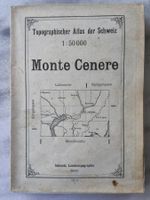 Antike karte Monte Ceneri 1:50 000 1914 guter Zustand