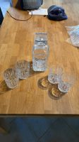 Whisky Karaffe mit 4 Gläsern Set aus Glas - neuwertig!