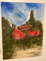 Magy Seiler Acrylgemälde signiert Nr. 39 Landschaft, Blumen