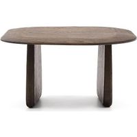 Kave Home Beistelltisch Pirita Eichenholz massiv braun 71x70