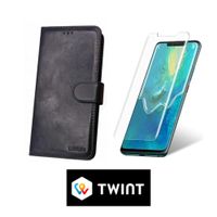 Huawei Mate 30 Pro Leder Wallet Hülle Tasche mit panzerglass