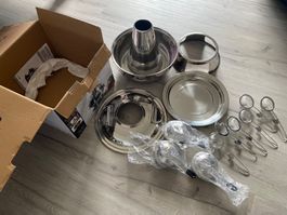 Fondue Set Bratpfanne Pfanne Topf Teller Kochtopf