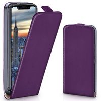 iPhone X XS Hülle Etui Flip Case Cover Coque Tasche LILA