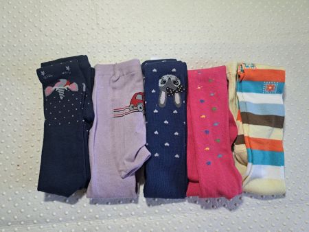 NEU! 5x Süsse Strumpfhosen bunter Mix Grösse 98-110